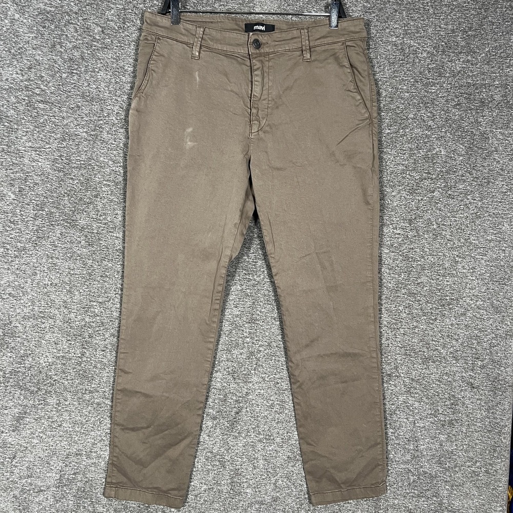 Mavi Chino Pants Mens 35x32 Brown Edward Slim Straight Leg Stretch Cotton M00553